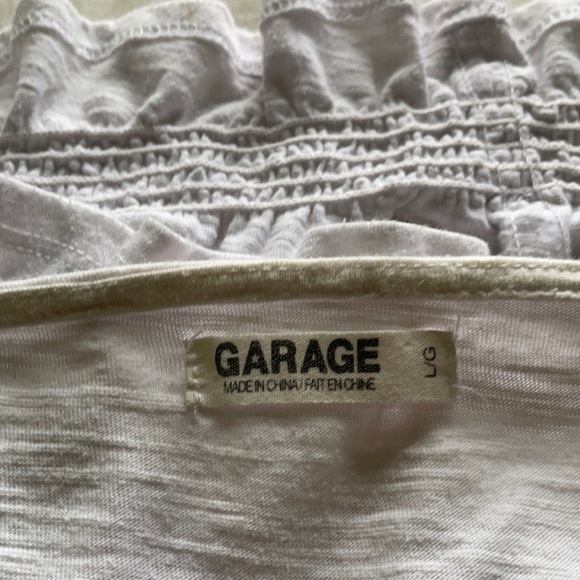Garage White Sleeveless Camisole With Red Embroidery, Size L - Picture 8 of 10